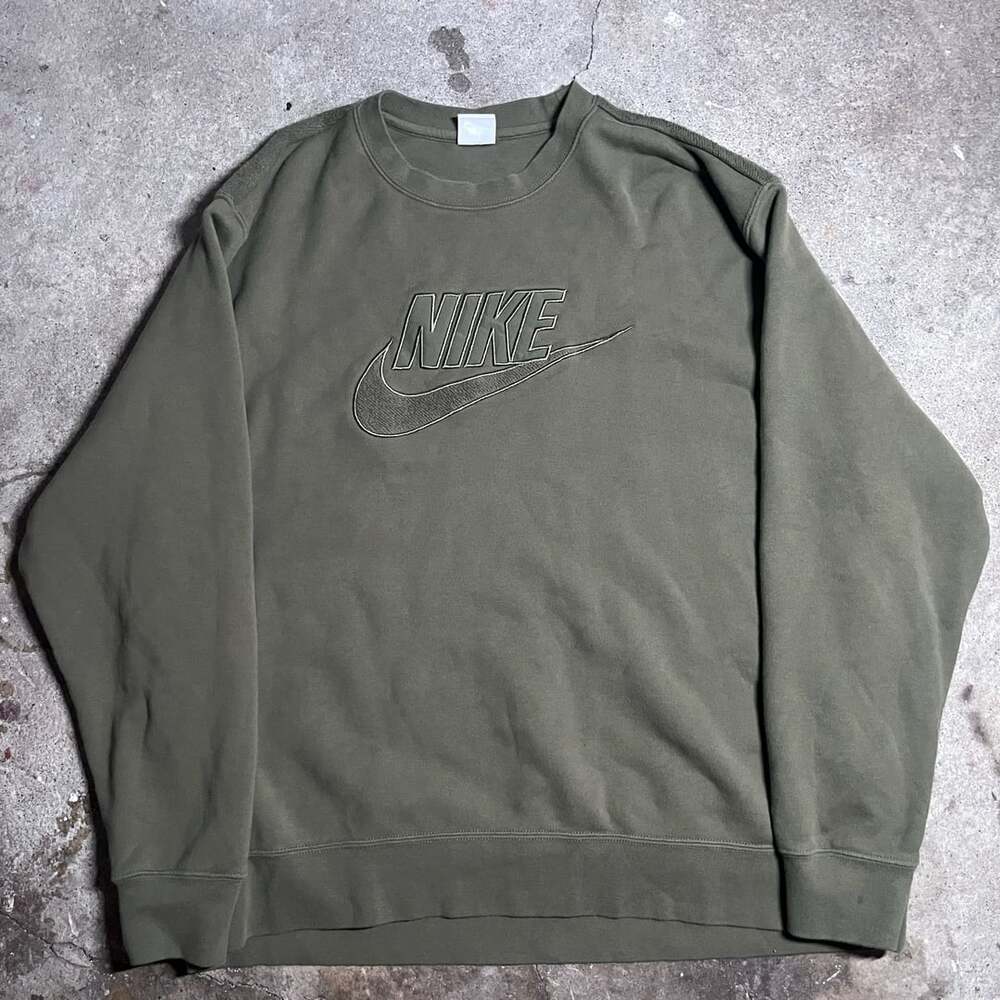 Nike × Streetwear × Vintage Y2K nike sweatshirt embroidered cor727 logo japanese